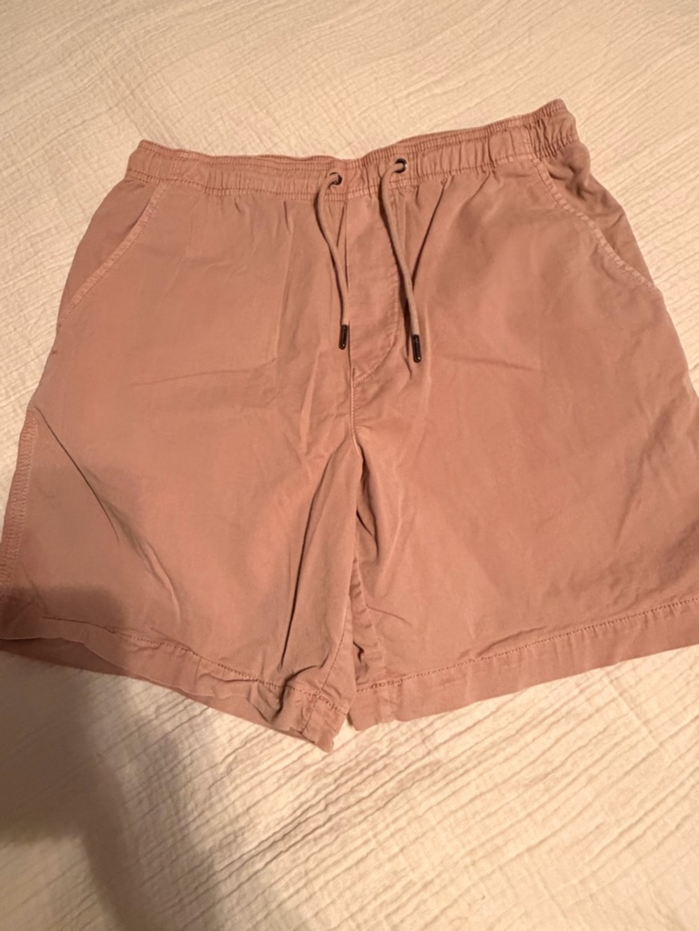 American Eagle Outfitters Men's Flex Drawstring Shorts in Dusty Rose
